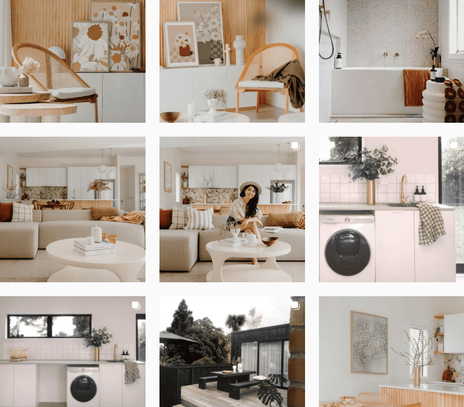 Maikonagao, artist and interior influencer's instagram feed