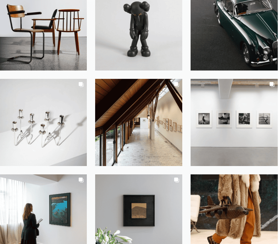 Webbs Auction Style Influence Instagram feed