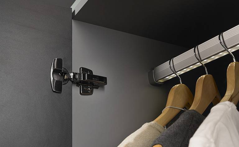 black hinge in wardrobe