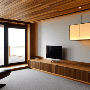 minimal interior design with wood cabinetry and ceilings