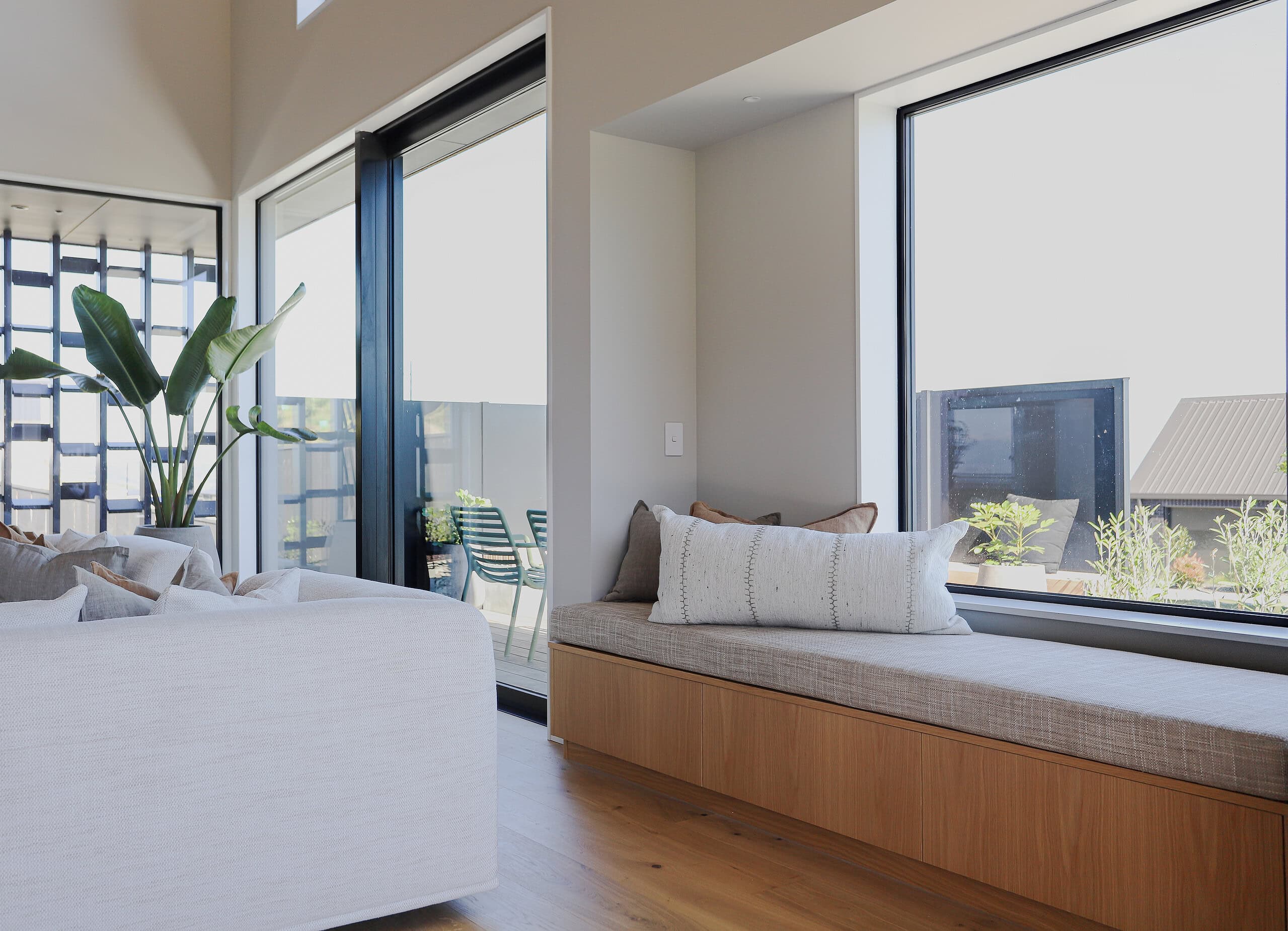 Custom reading nook by the custom space