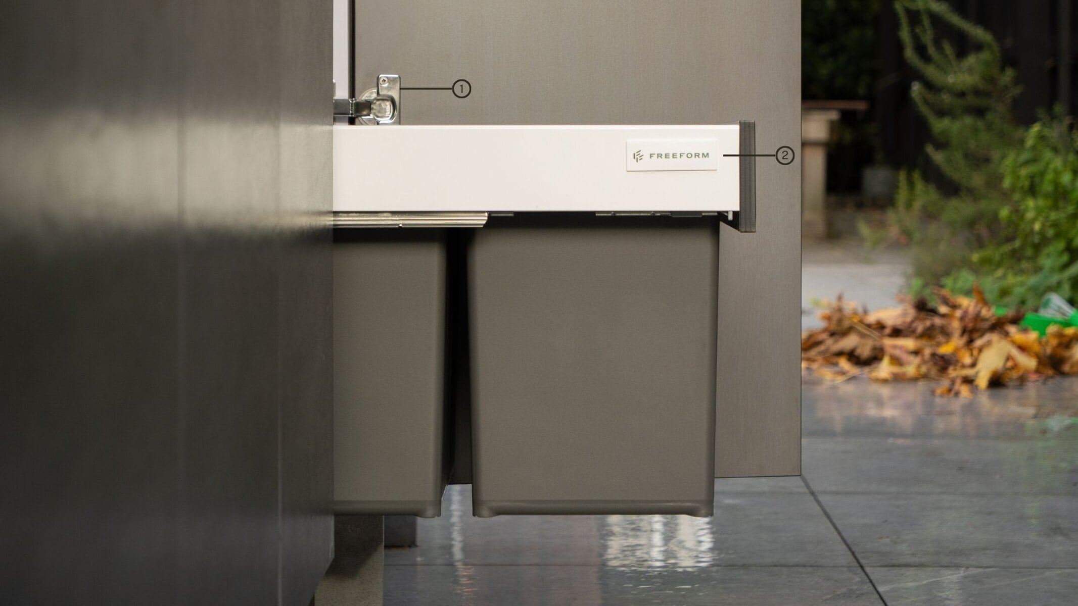 An InnoTech Atira Pull Bin System on Quadro Compact Drawer runners