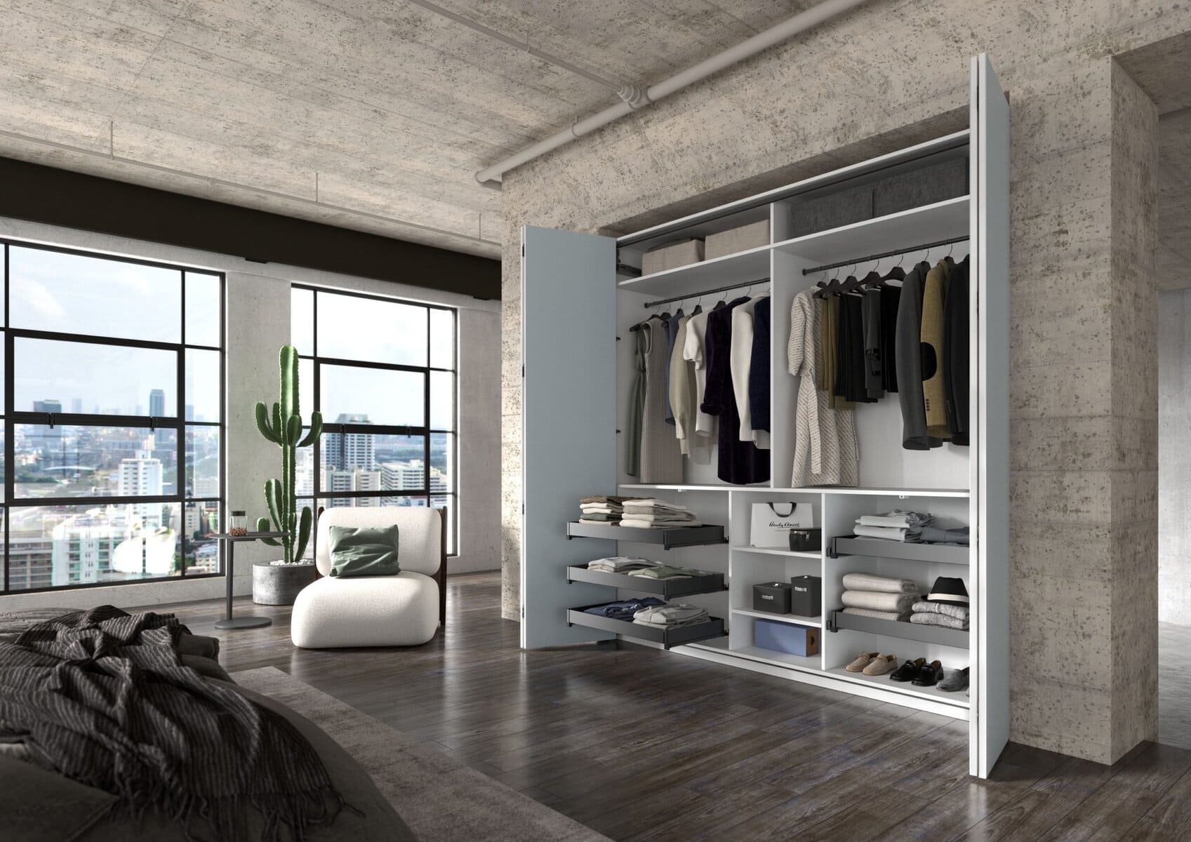 Naro internal drawer in a wardrobe