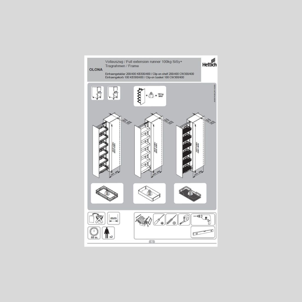 Olona Assembly Instructions, soft-closing and soft-opening