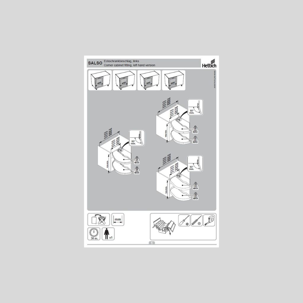 Salso Assembly Instructions, Left