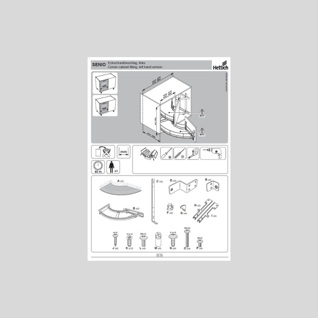 Senio Assembly Instructions, Left